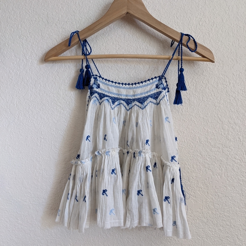 Free People Embroidered Tank